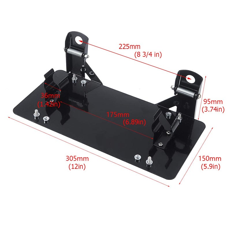 NORTHYUN Flip Up License Plate Mount Winch Roller Fairlead Mounting Bracket 8 3/4 Inch Holder Black Stainless Steel - Image 4